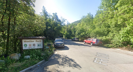 Mueller Park entrance sign